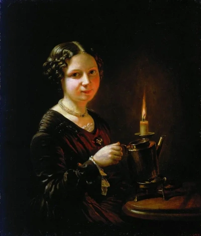 Niña con una vela.
