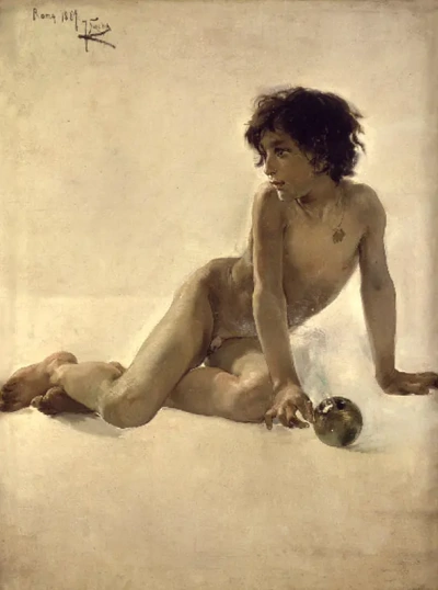 Niño con una pelota.