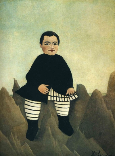Niño en la playa.