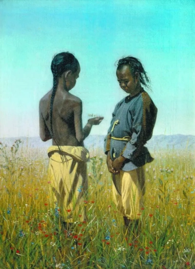Niños de la tribu soloniv.
