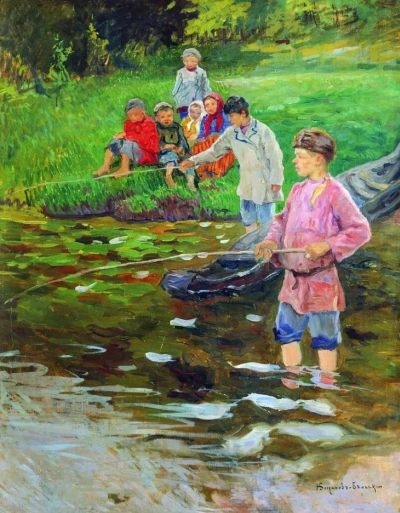 Niños de pesca