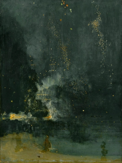 Nocturno en negro y oro. El cohete en caída