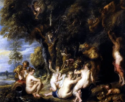 Nymphe et un satyre