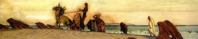 Odysseus y Nausicaa.