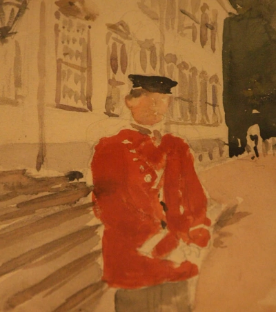 Oficial de la Guardia Real Danesa en Fredensborg