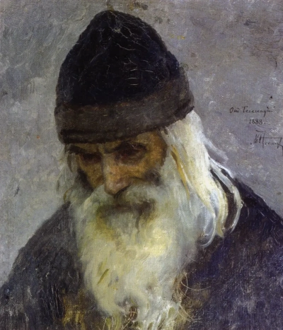 Padre Gennady. Estudio para la pintura "El desierto".