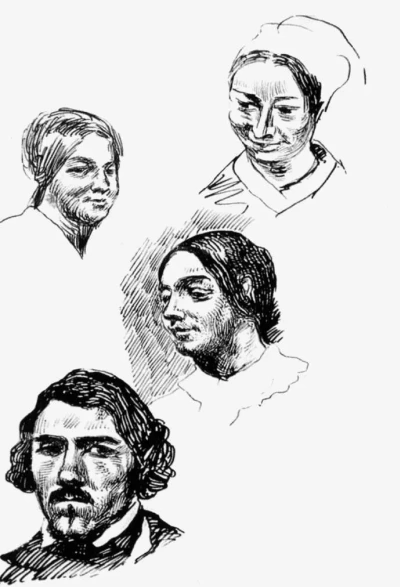 Página de un cuaderno de bocetos