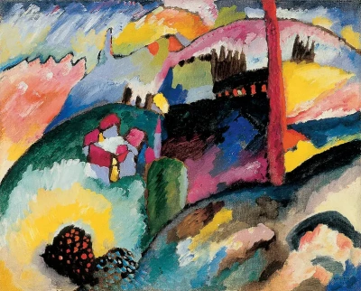 Paisaje con chimenea de fábrica