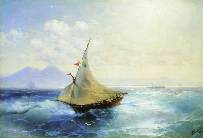 Paisaje con el Vesubio.