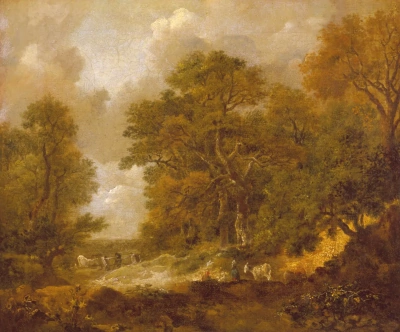 Paisaje con gitanos.