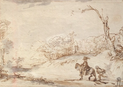 Paisaje con un jinete