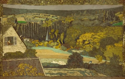 Paisaje con vistas al bosque