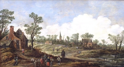 Paisaje con vistas al pueblo.