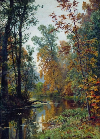 Paisaje de otoño. Parque en Pavlovsk.