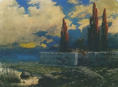Paisaje del Medio Oriente.
