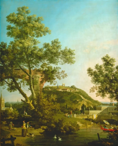 Paisaje inglés con un castillo