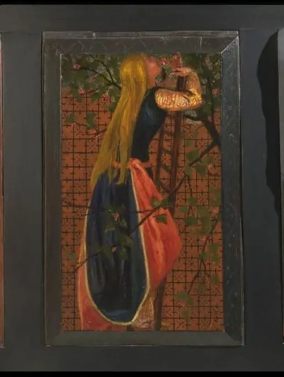 Panel decorativo I. Chica en la escalera