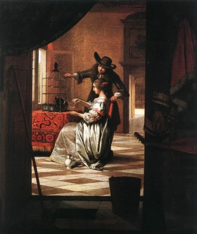 Pareja con un loro