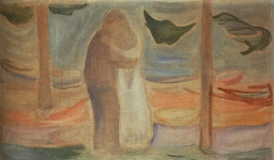 Pareja en la costa