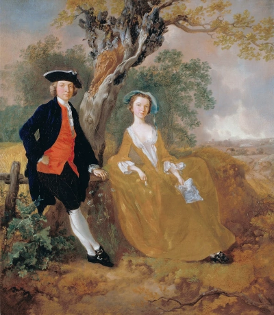 Pareja en un paisaje