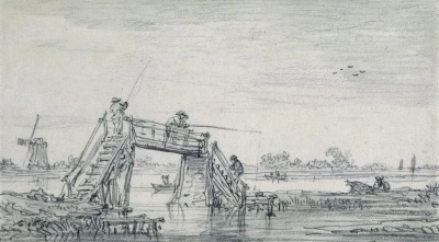 Pescadores en el puente