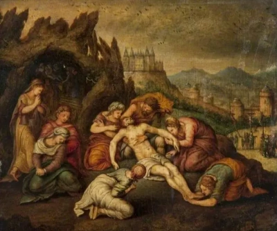 Piedad. El descendimiento de la cruz y el entierro.
