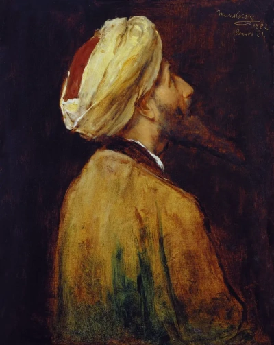 Portrait of a Man in a Turban. Sketch for the painting "Christ before Pilate"