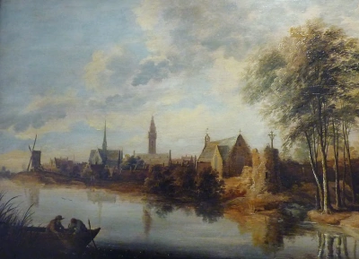 Pueblo por el río