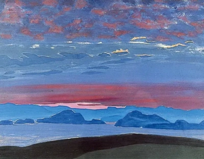 Puesta de sol del norte