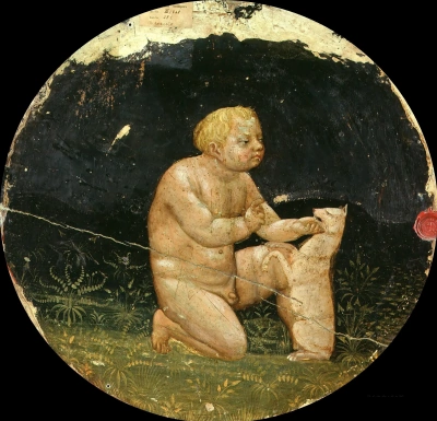 Putto con perro.