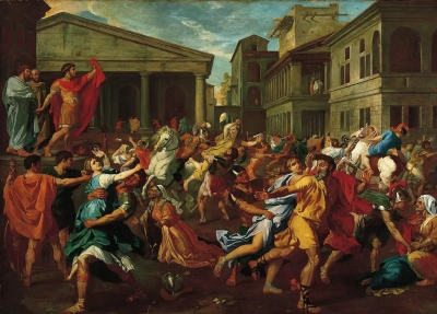 ''Rapto de las Sabinas (por Poussin)''