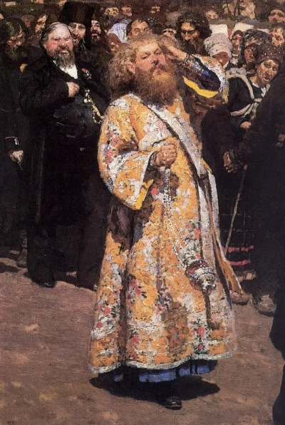 Religious procession in Kursk province. Fragment