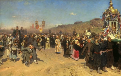 Religious procession in Kursk province
