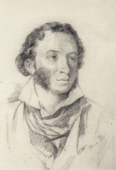Retrato de AS Pushkin (figura de la obra de VA Tropinin)