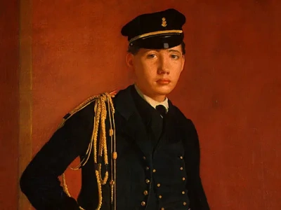 Retrato de Achille De Gas con el uniforme de cadete (fragmento)