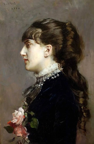 Retrato de Celine Leclanche.