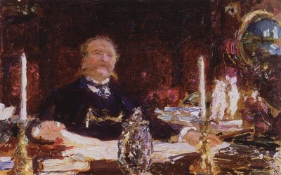 Kenenth Bitner Retrato de Guillermo Wilghelmovich von Bitner. Boceto (Ilya Efimovich ...