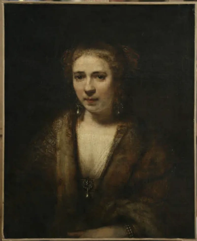Retrato de Hendrickje Stoffels con boina de terciopelo