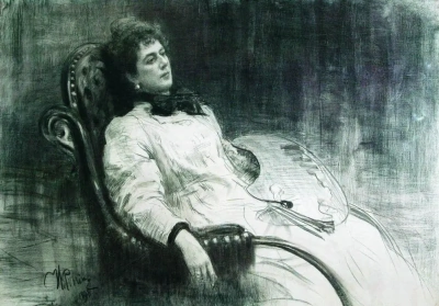 Retrato de M. K. Tenisheva. Estudio