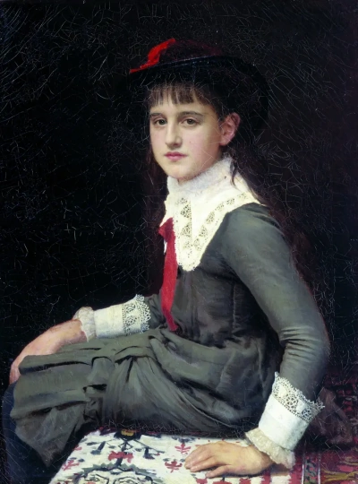 Retrato de Varvara Lemoh como un niño.