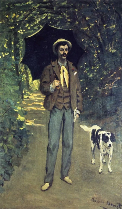 Retrato de Víctor Jackmon sosteniendo un parasol
