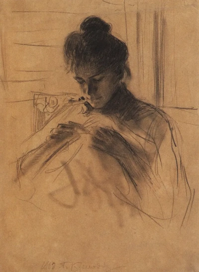 Retrato de Yu.E. Kustodiyev
