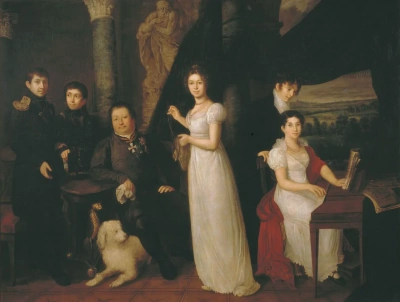 Retrato de familia de los condes Morkov