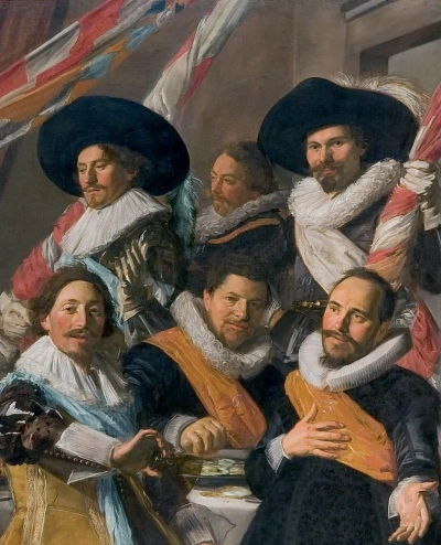 Retrato de grupo de oficiales de una compañía de fusileros de sv. George.