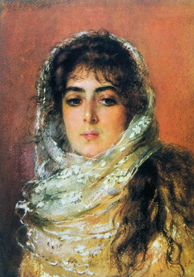 Retrato de la esposa del artista Yu.P. Makovskaya