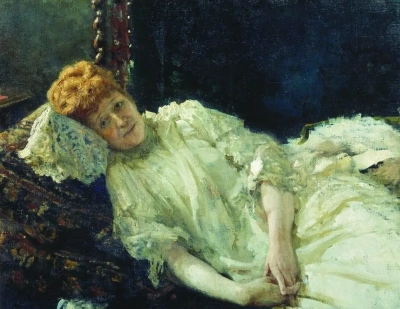 Retrato de la pianista Louisa Condesa merci d'Argento