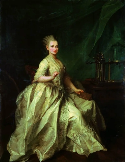 Retrato de las alumnas de la sociedad educativa imperial para nobles damas Ekaterina Ivanovna Molchanova