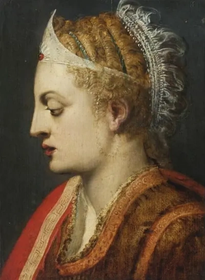 Retrato de mujer en perfil d. m.