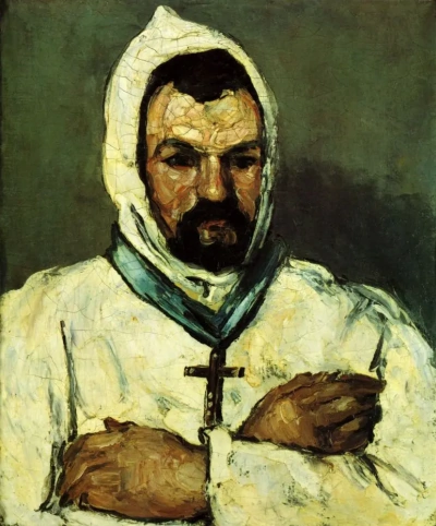 Retrato de tío Domingo con hábito de monje.