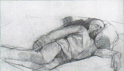 Retrato de un Savva Mamontov durmiendo